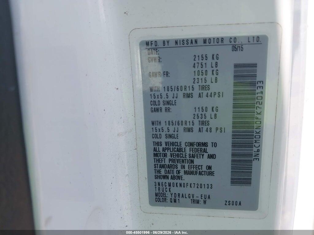 3N6CM0KN0FK720133 2015 NISSAN NV200 photo no. 9