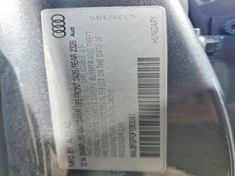 2015 AUDI S3 PREMIUM PLUS — Фото 12 из 12