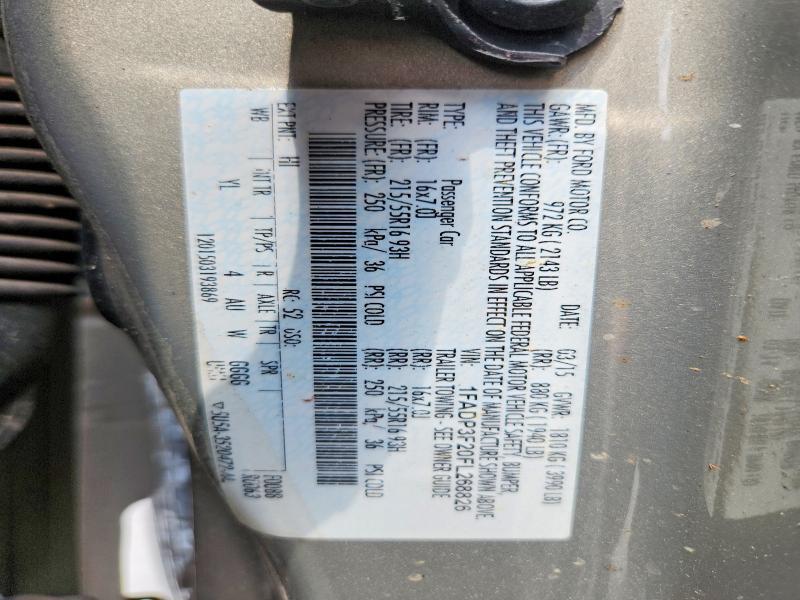 1FADP3F20FL268826 2015 FORD FOCUS photo no. 12