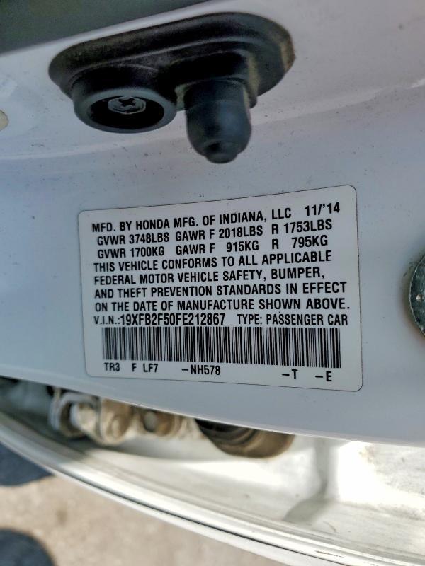 2015 HONDA CIVIC LX — Фото 12 из 12