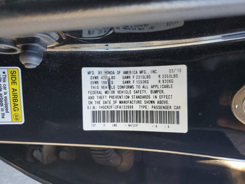 1HGCR2F50FA132696 2015 HONDA ACCORD photo no. 12