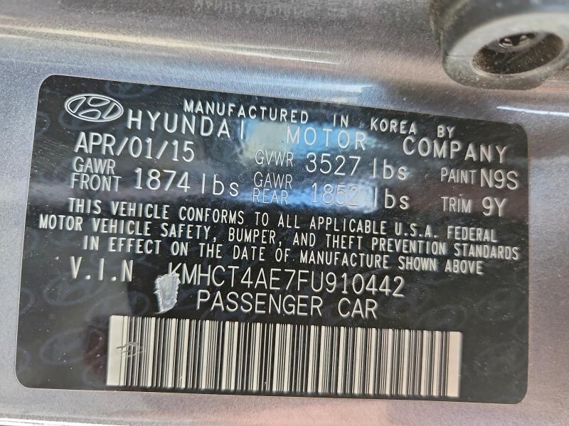 KMHCT4AE7FU910442 2015 HYUNDAI ACCENT photo no. 12