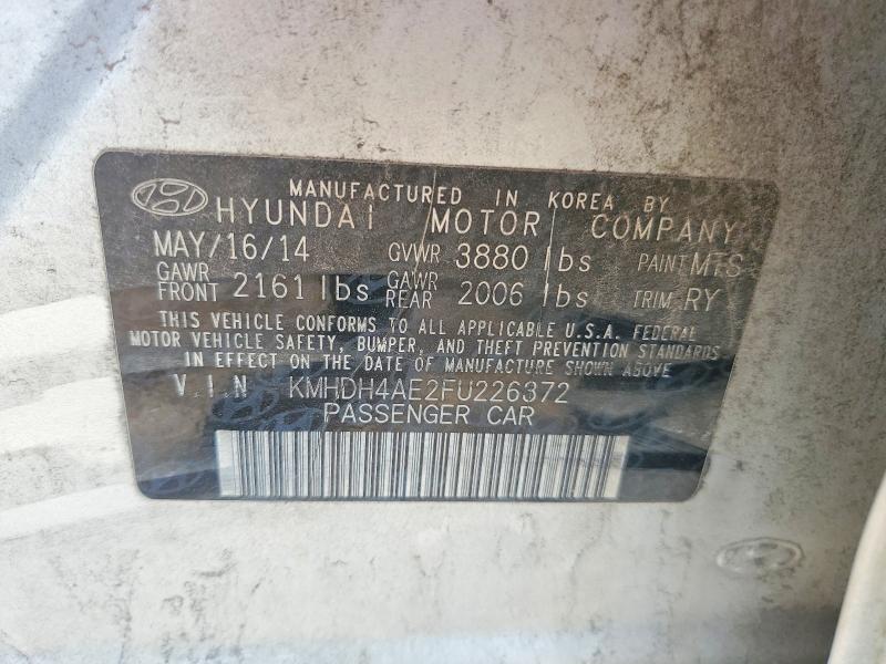 2015 HYUNDAI ELANTRA SE — Фото 12 из 12