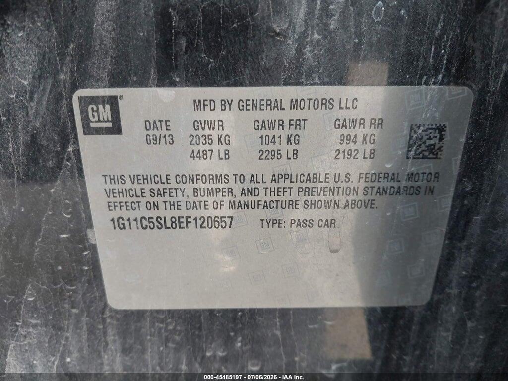1G11C5SL8EF120657 2014 CHEVROLET MALIBU photo no. 9