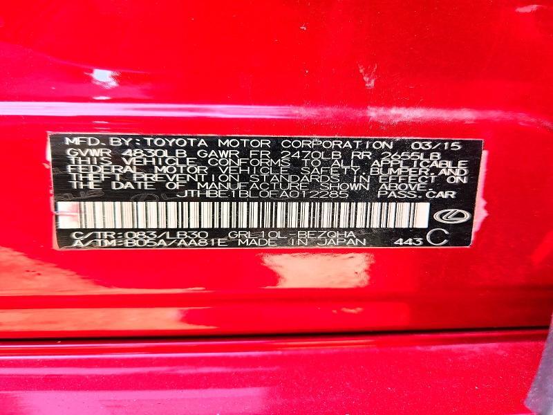 JTHBE1BL0FA012285 2015 LEXUS GS photo no. 12