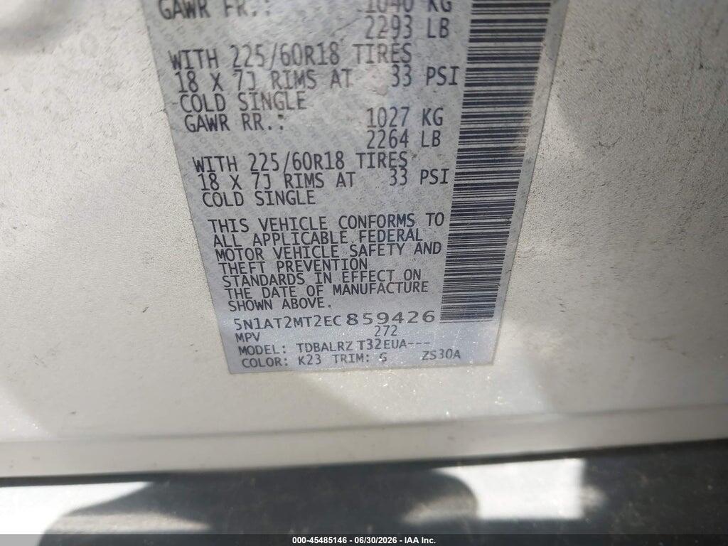 5N1AT2MT2EC859426 2014 NISSAN ROGUE photo no. 9