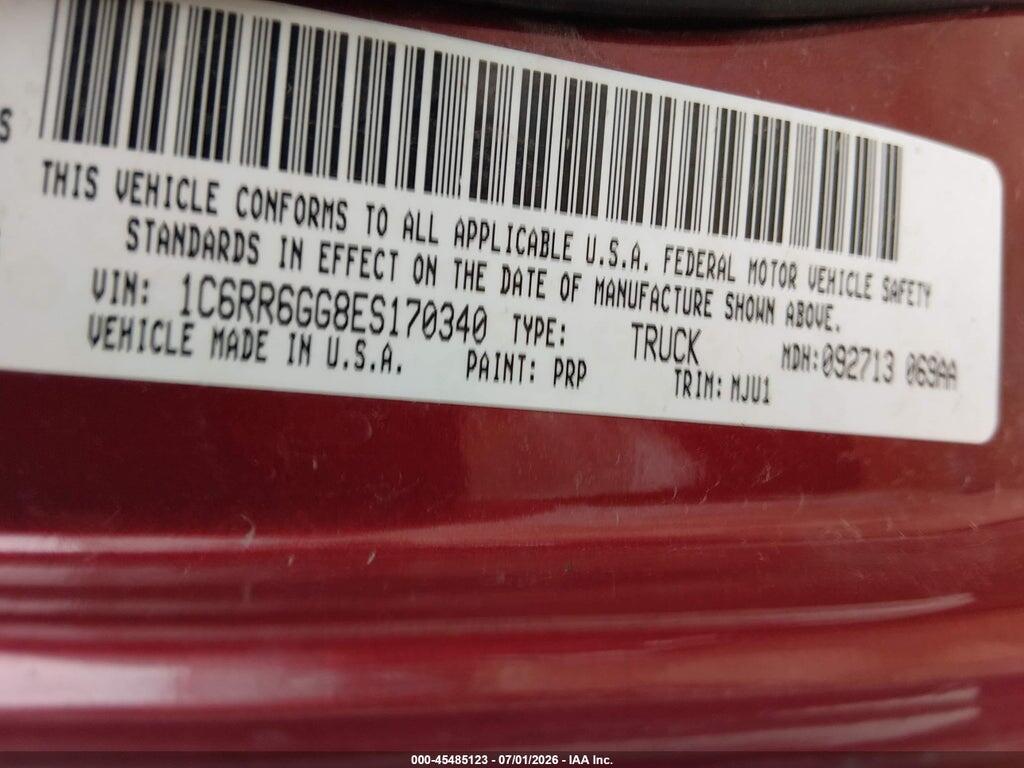 1C6RR6GG8ES170340 2014 RAM 1500 photo no. 9