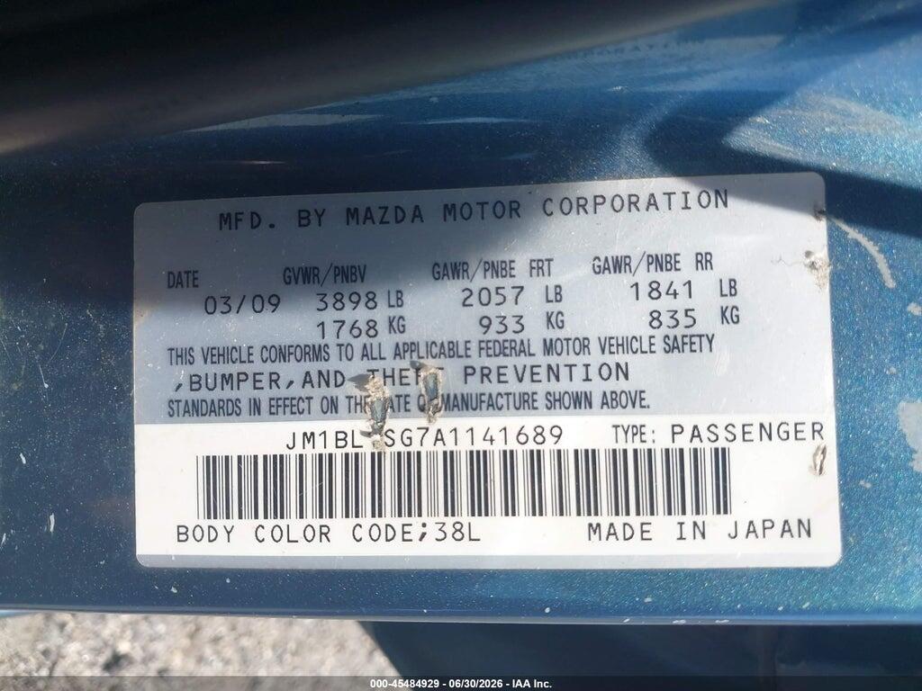 JM1BL1SG7A1141689 2010 MAZDA MAZDA3 photo no. 9