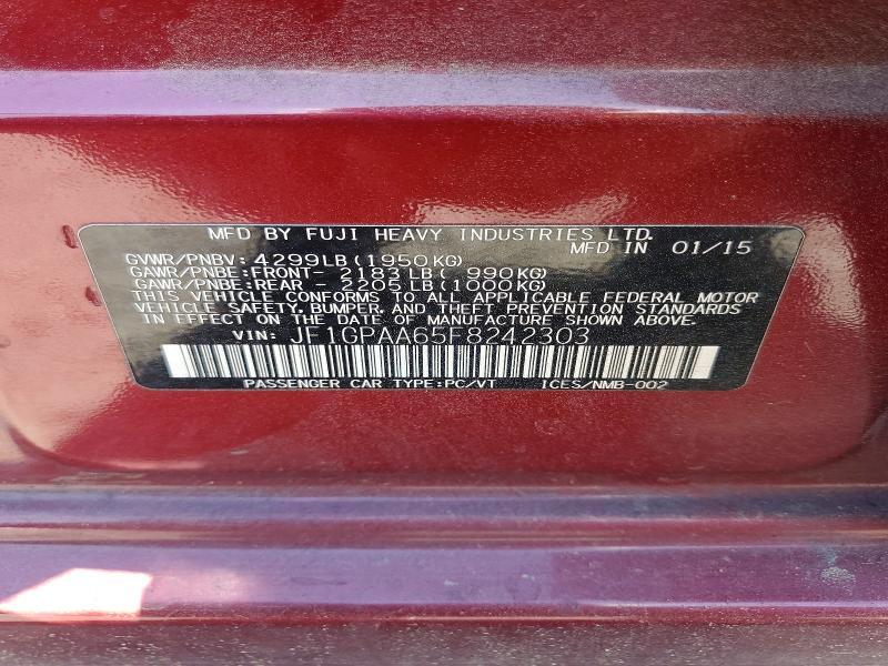 2015 SUBARU IMPREZA — Фото 12 из 12