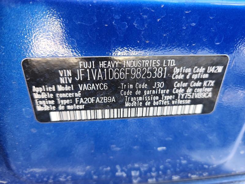 2015 SUBARU WRX PREMIUM — Фото 12 из 12