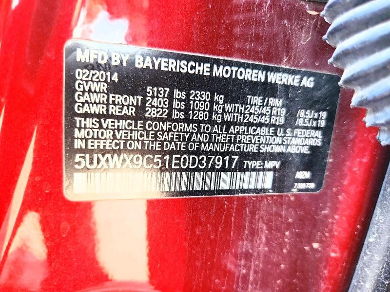 2014 BMW X3 XDRIVE28I — Фото 13 из 13