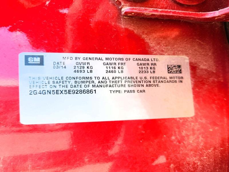 2G4GN5EX5E9286861 2014 BUICK REGAL photo no. 12