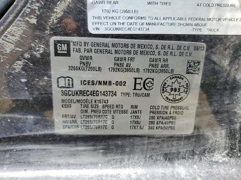 3GCUKREC4EG143734 2014 CHEVROLET SILVERADO photo no. 12