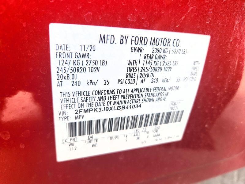 2FMPK3J9XLBB41034 2020 FORD EDGE photo no. 12