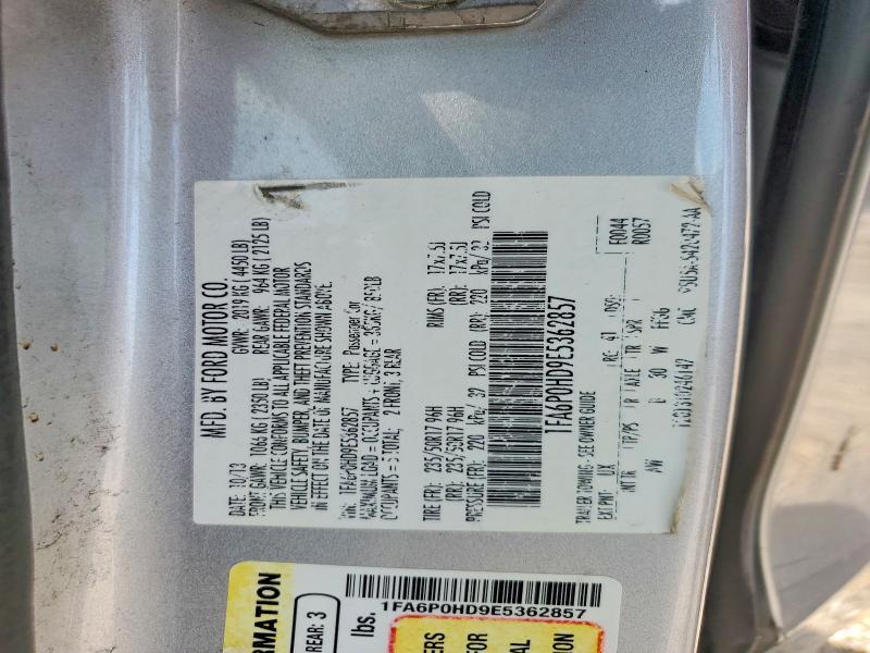 1FA6P0HD9E5362857 2014 FORD FUSION photo no. 12