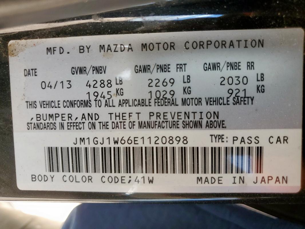 2014 MAZDA 6 GRAND TOURING — Фото 13 из 13