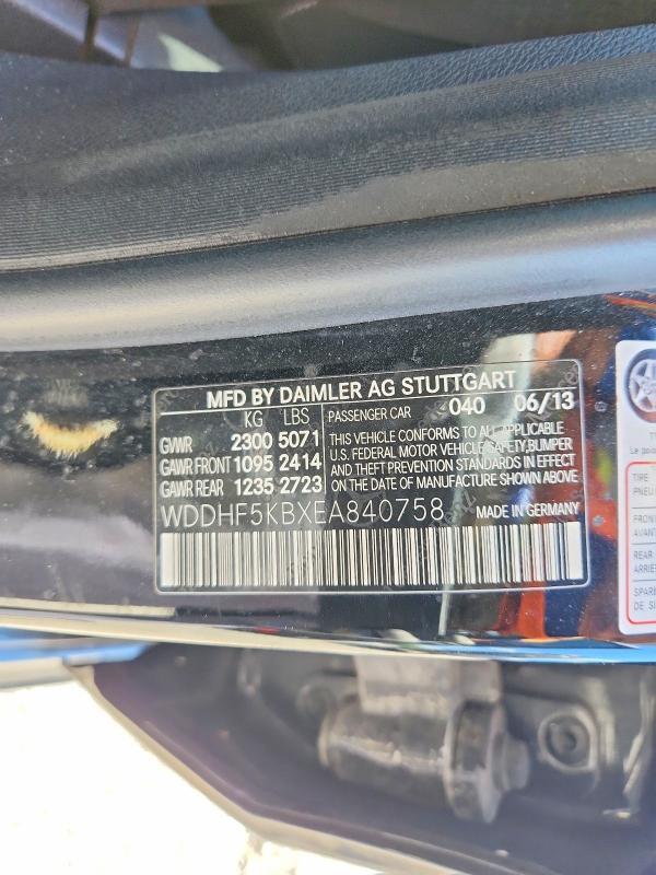 WDDHF5KBXEA840758 2014 MERCEDES-BENZ E photo no. 12