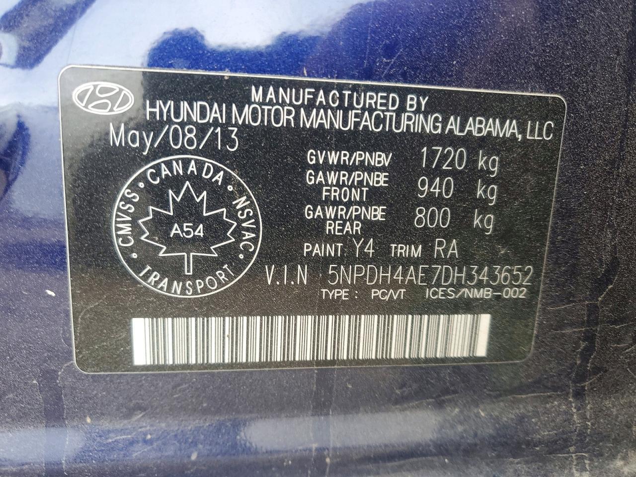 2013 HYUNDAI ELANTRA GLS — Фото 12 из 12