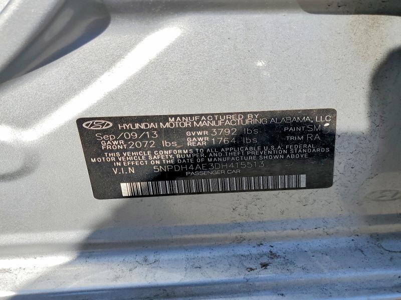 5NPDH4AE3DH415513 2013 HYUNDAI ELANTRA photo no. 12