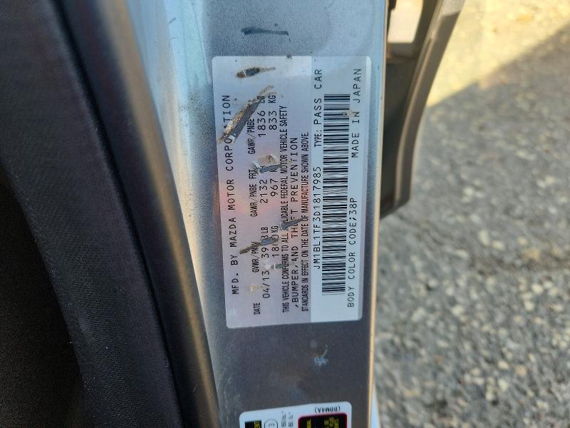 JM1BL1TF3D1817985 2013 MAZDA 3 photo no. 12