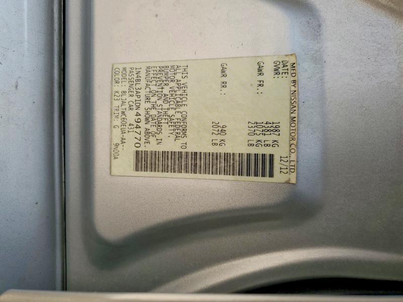 2013 NISSAN ALTIMA 3.5 S — Фото 12 из 12