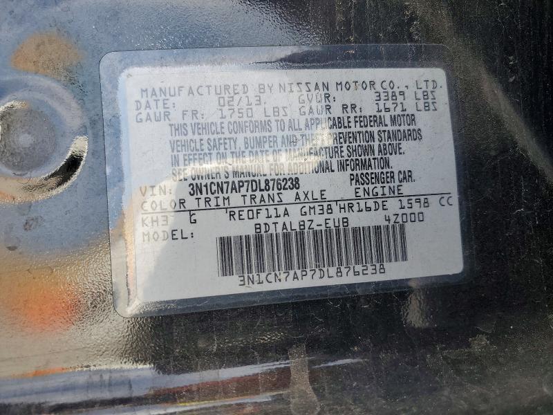 2013 NISSAN VERSA 1.6 S — Фото 12 из 12
