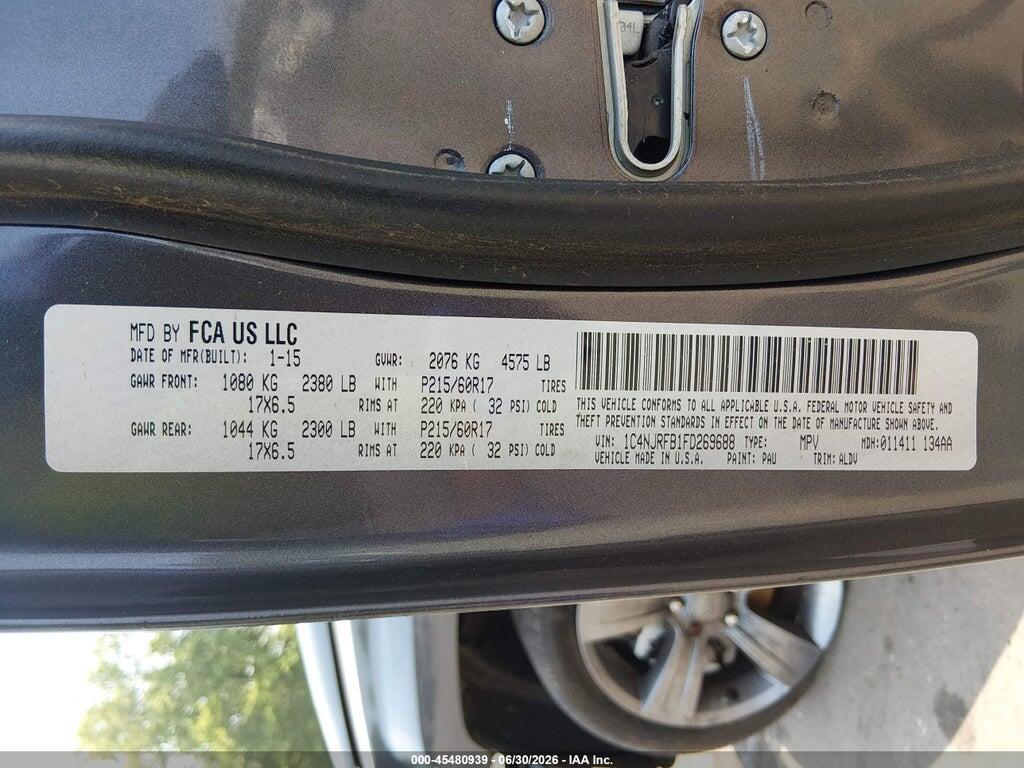 1C4NJRFB1FD269688 2015 JEEP PATRIOT photo no. 9