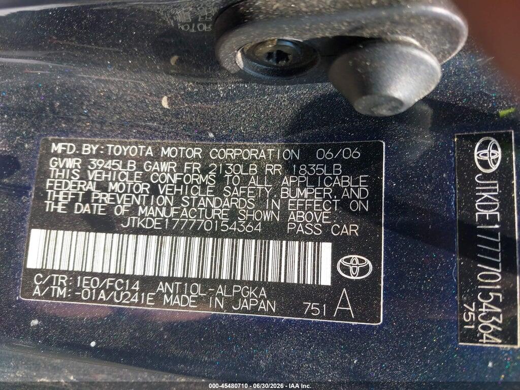 JTKDE177770154364 2007 SCION TC photo no. 9