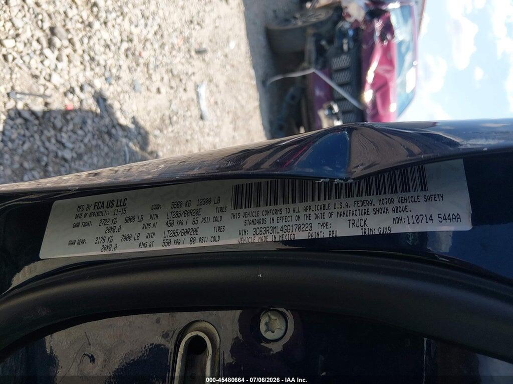 3C63R3ML4GG170223 2016 RAM 3500 photo no. 9