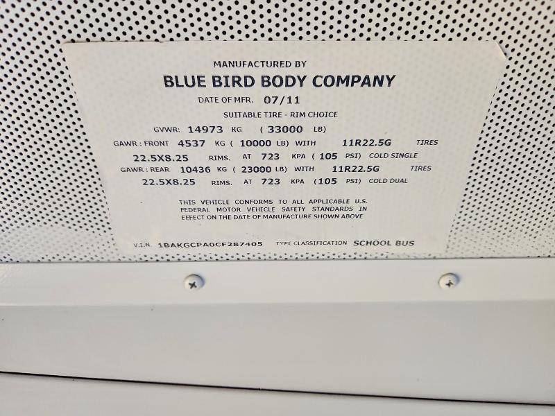 2012 BLUEBIRD VISION - SCHOOL BUS — Фото 10 из 10