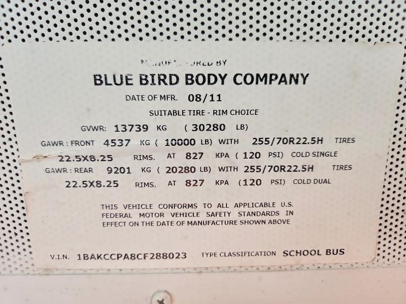 2012 BLUEBIRD VISION - SCHOOL BUS — Фото 10 из 10