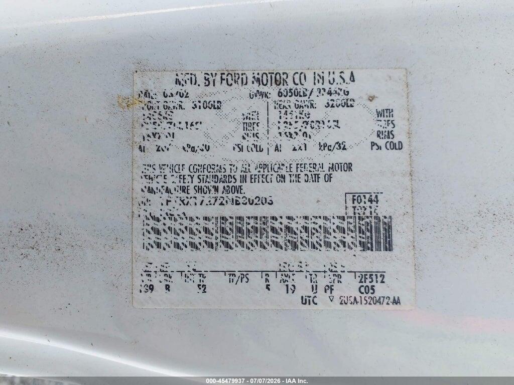 1FTRX17272NB30203 2002 FORD F-150 photo no. 9