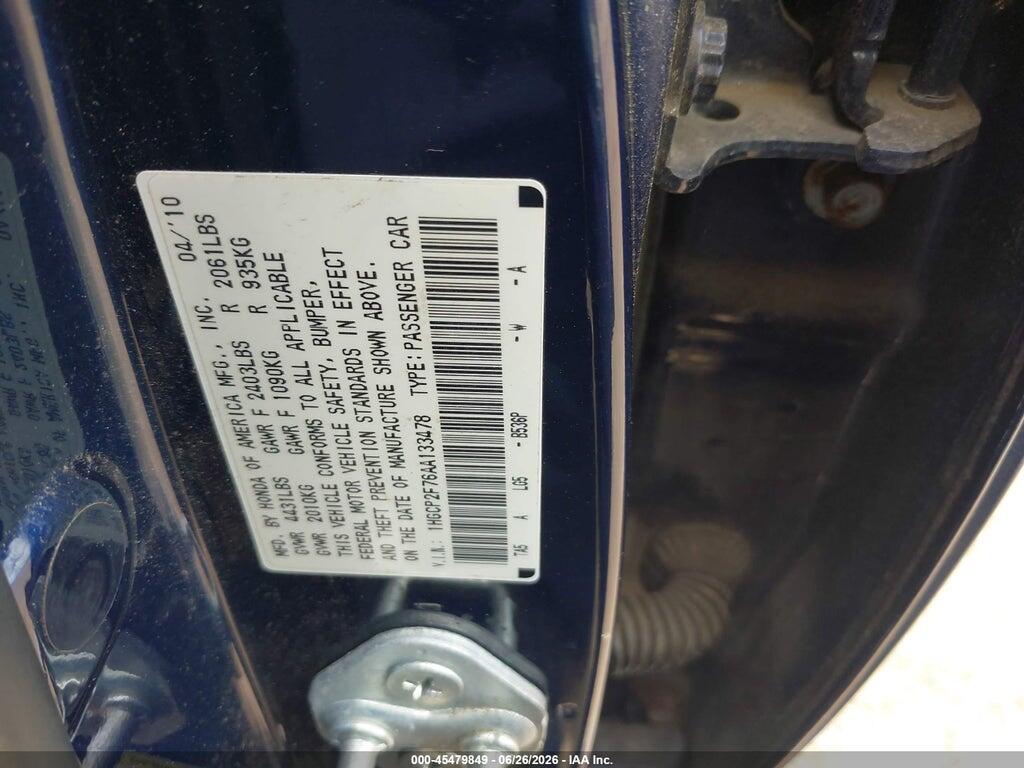 1HGCP2F76AA133478 2010 HONDA ACCORD photo no. 9