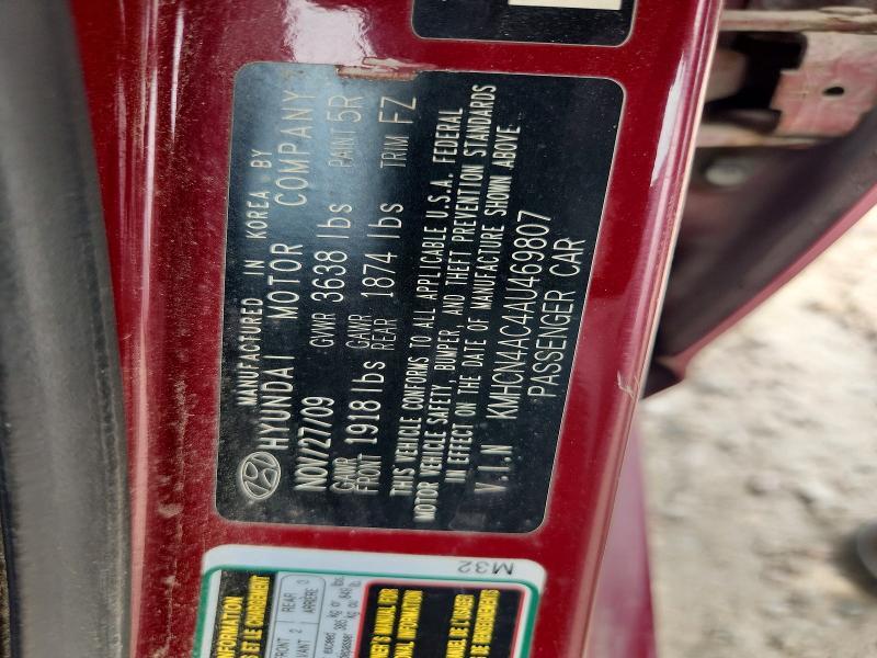 KMHCN4AC4AU469807 2010 HYUNDAI ACCENT photo no. 12