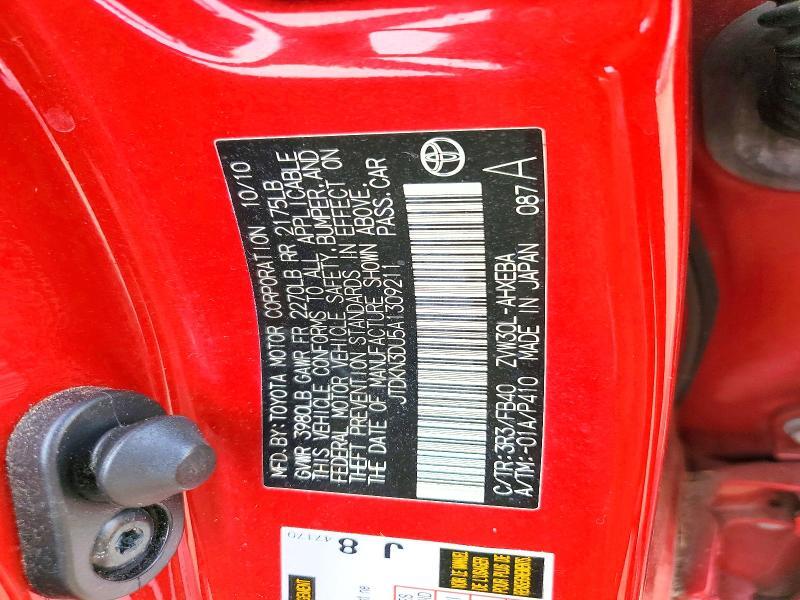 2010 TOYOTA PRIUS — Фото 12 из 12