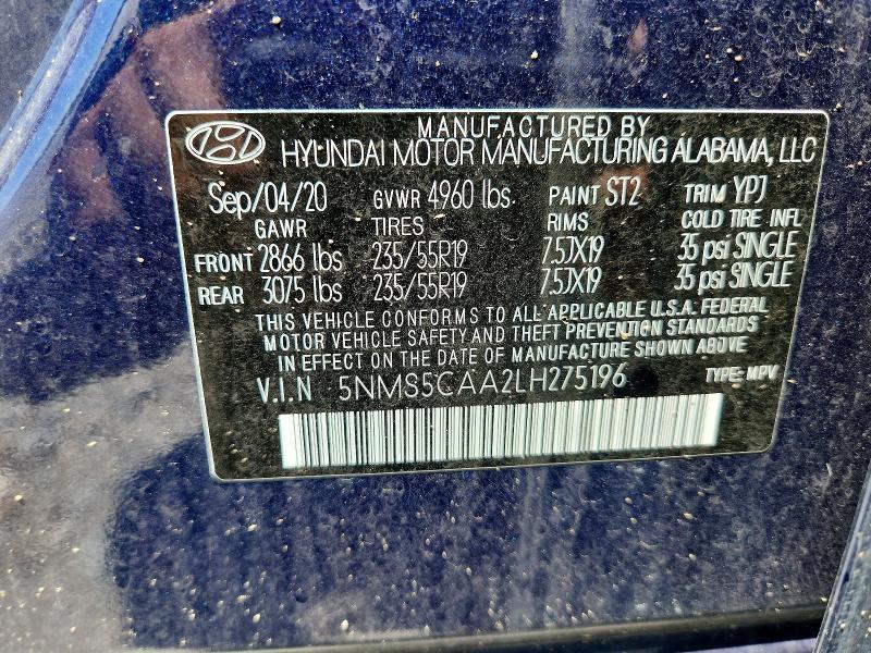 2020 HYUNDAI SANTA FE LIMITED 2.0T — Фото 14 из 14