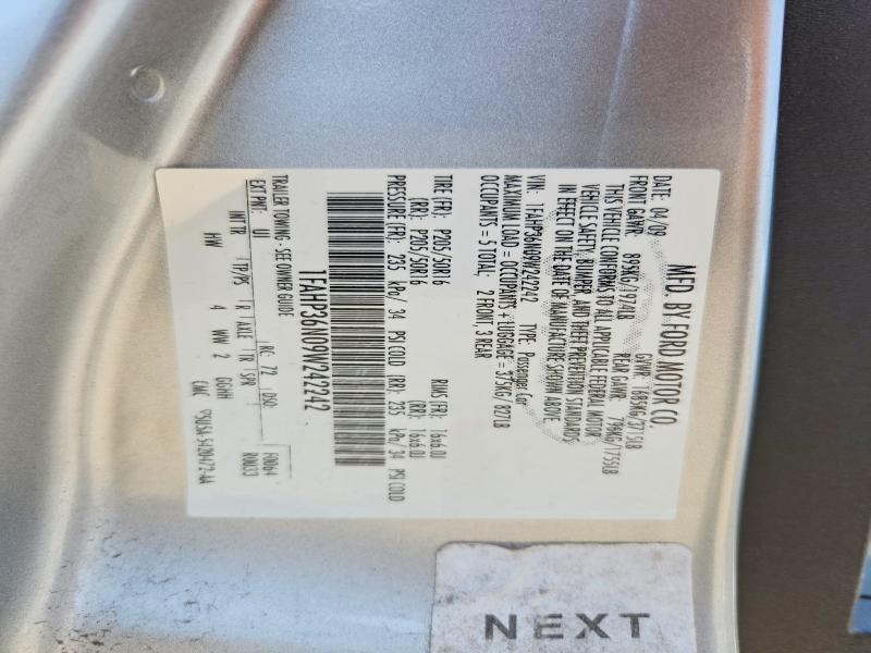 1FAHP36N09W242242 2009 FORD FOCUS photo no. 12