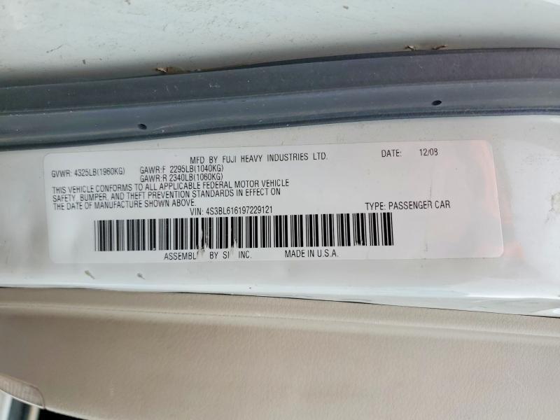 4S3BL616197229121 2009 SUBARU LEGACY photo no. 12
