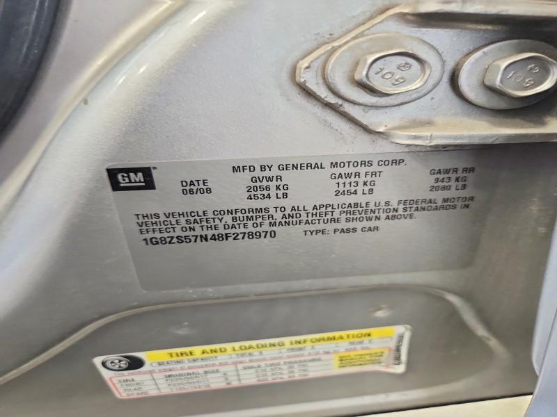 1G8ZS57N48F278970 2008 SATURN AURA photo no. 12