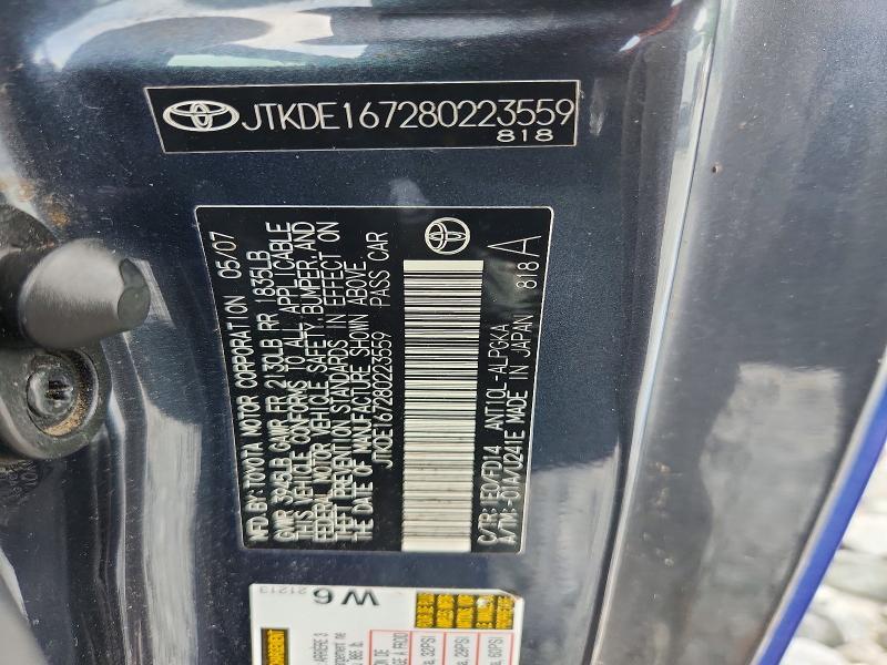JTKDE167280223559 2008 SCION TC photo no. 12