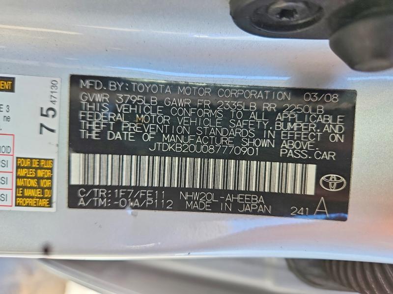 2008 TOYOTA PRIUS BASE — Фото 12 из 12
