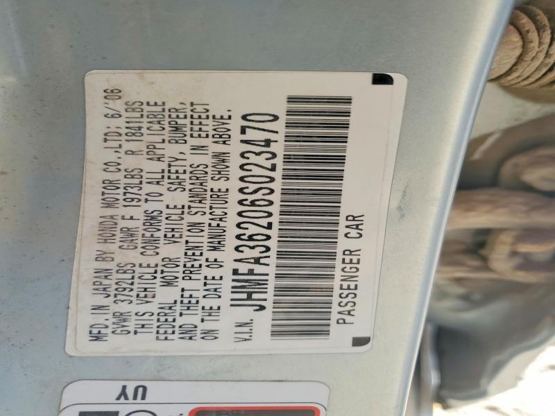 2006 HONDA CIVIC HYBRID — Фото 12 из 12