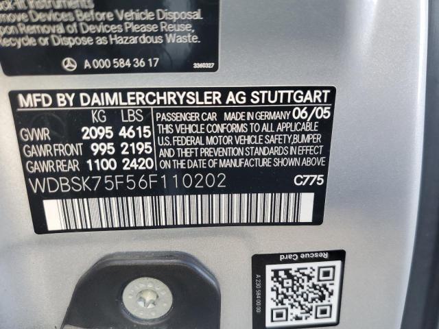 2006 MERCEDES-BENZ SL 500 — Фото 12 из 12