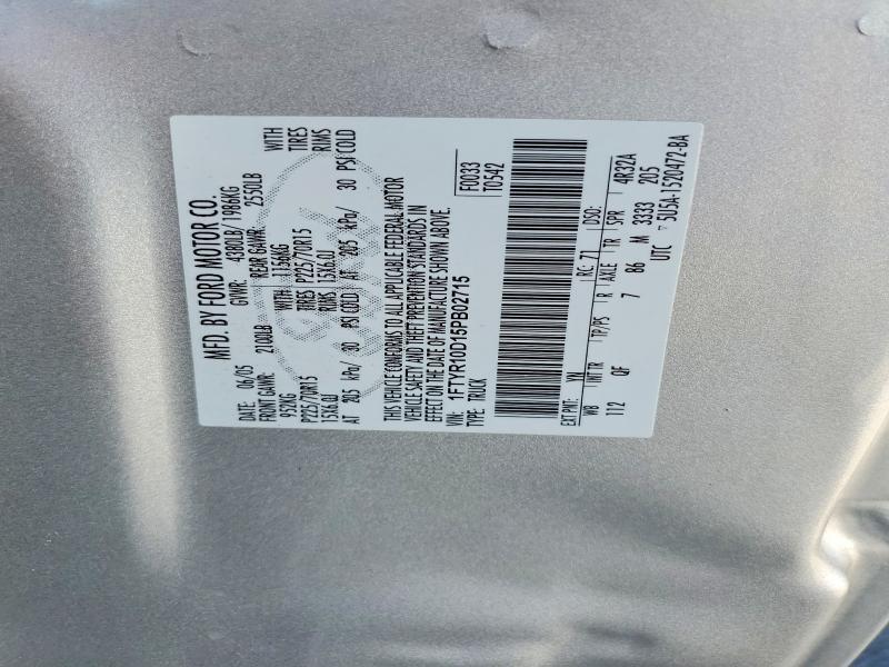 1FTYR10D15PB02715 2005 FORD RANGER photo no. 12