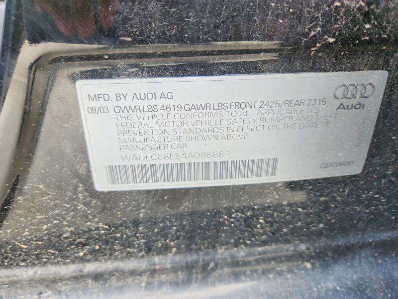 2004 AUDI A4 1.8T QUATTRO — Фото 12 из 12