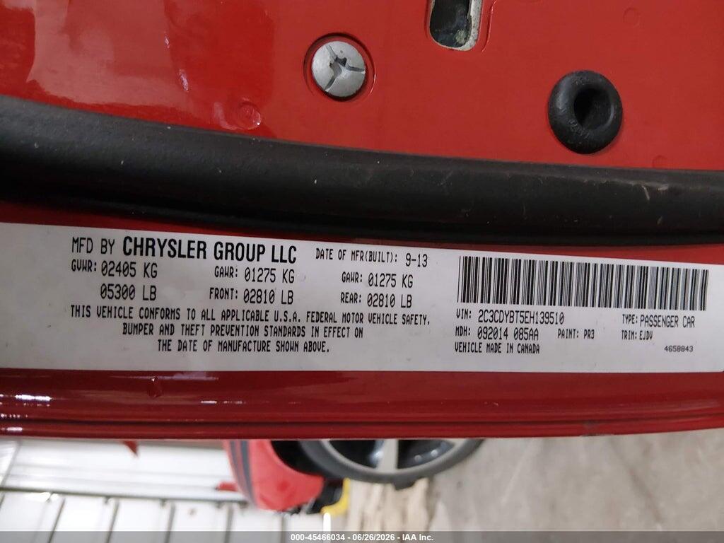 2C3CDYBT5EH139510 2014 DODGE CHALLENGER photo no. 9