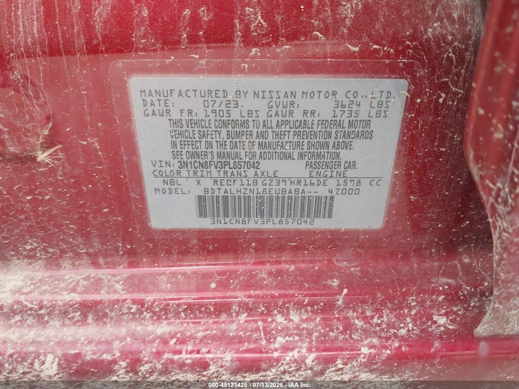 3N1CN8FV3PL857042 2023 NISSAN VERSA photo no. 9