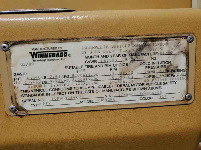 1989 WINNEBAGO SUPERCHIEF RV — Фото 10 из 10