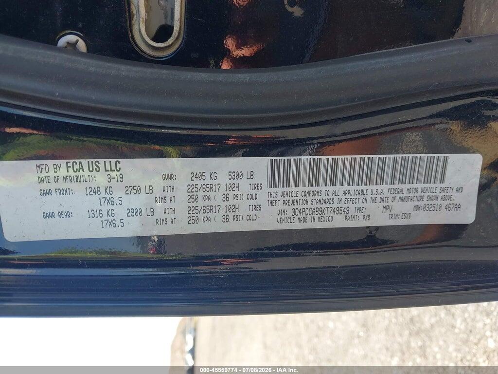 3C4PDCAB9KT749549 2019 DODGE JOURNEY photo no. 9