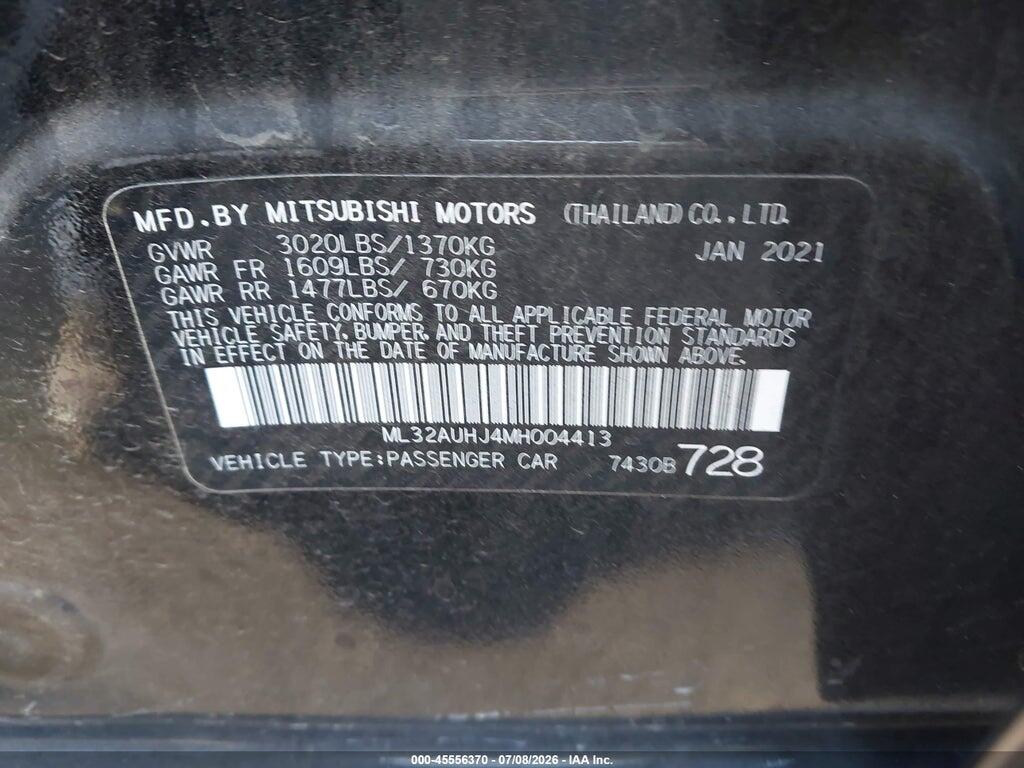 ML32AUHJ4MH004413 2021 MITSUBISHI MIRAGE photo no. 9